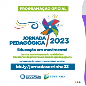 Programação completa da jornada pedagógica 2023