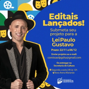 Editais lançados para a Lei Paulo Gustavo