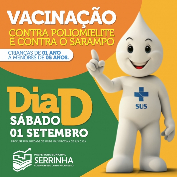Postos de saúde de Serrinha vacinam contra sarampo e poliomielite
