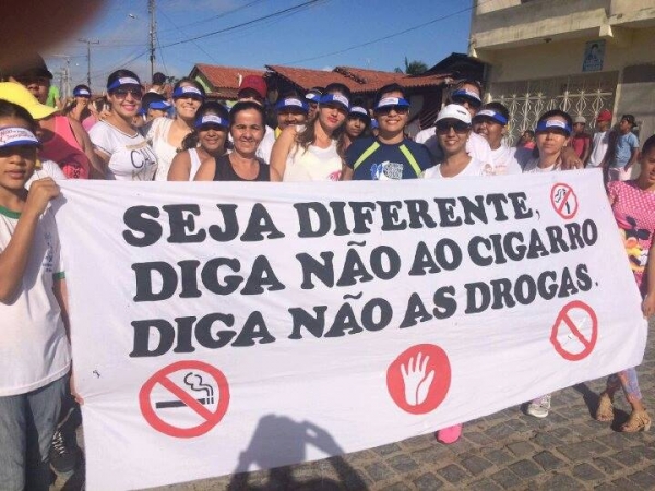 PSF de Bela Vista promove caminhada contra fumo e outras drogas