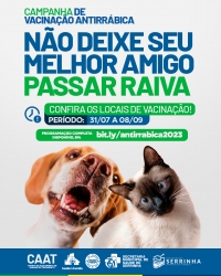 Campanha de vacinação antirrábica 2023